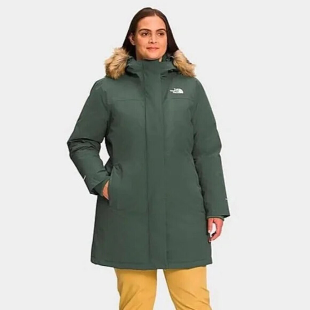 The North Face Arctic NF0A7WMLNYC Parka Jacket Women Thyme Green Full Zip APP456